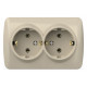 Розетка двойная с заземлением Elbi Eleсtriс Alsu 7 504-010300-907