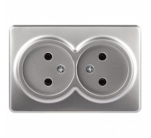 Розетка двойная без заземления Эра Эра Эксперт 11-2202-03