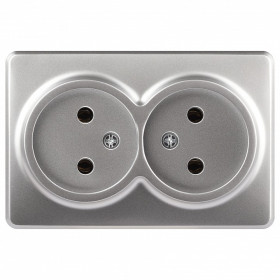 Розетка двойная без заземления Эра Эра Эксперт 11-2202-03