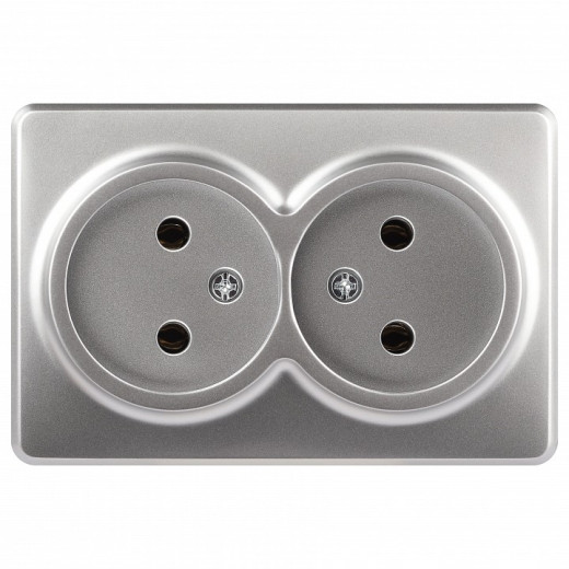 Розетка двойная без заземления Эра Эра Эксперт 11-2202-03
