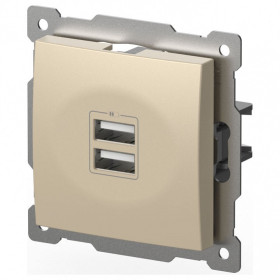 Розетка 2хUSB type A без рамки Elbi Eleсtriс Zena Vega 609-012500-143