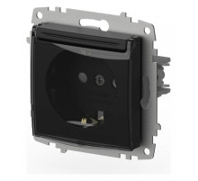 Розетка с заземлением и со шторкой, без рамки с крышкой Elbi Eleсtriс Zena Vega 609-014800-219