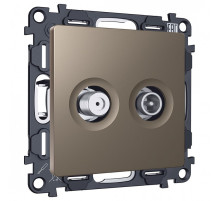 ТВ-розетка и SAT-розетка оконечная без рамки Ambrella Volt ALFA MA643310