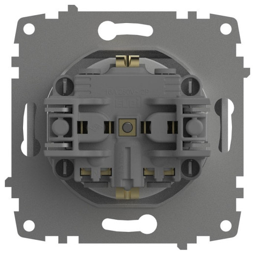 Розетка с заземлением с крышкой, без рамки Elbi Eleсtriс Jazz 607-010200-218