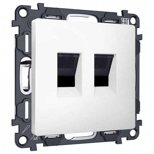 Розетка двойная Ethernet RJ-45 без рамки Ambrella Volt MA MA132110