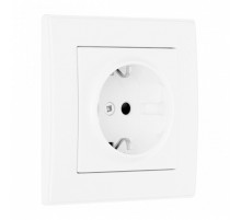 Розетка с заземлением и со шторкой Arte Milano SET06-1 SET06-1-40-1 white