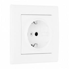 Розетка с заземлением и со шторкой Arte Milano SET06-1 SET06-1-40-1 white