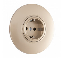 Розетка с заземлением и со шторкой Arte Milano SET08-1 SET08-1-40-1 shampan
