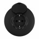 Розетка с заземлением и шторкой, с крышкой Arte Milano SET08-1 SET08-1-41-1 black
