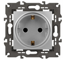 Розетка с заземлением и со шторкой, без рамки Эра Эра Elegance 14-2102-03