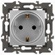 Розетка с заземлением и со шторкой, без рамки Эра Эра Elegance 14-2102-03