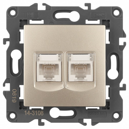 Розетка Ethernet RJ-45 без рамки Эра Эра Elegance 14-3108-04