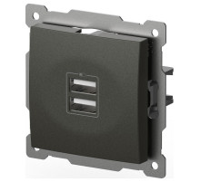 Розетка 2хUSB type A без рамки Elbi Eleсtriс Zena Vega 609-011100-143