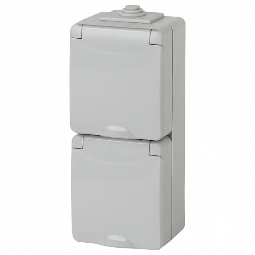 Розетка с заземлением и со шторкой, с крышкой Эра Эра Эксперт 11-2608-03