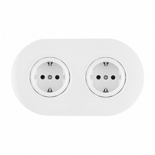 Розетка с заземлением и со шторкой Arte Milano SET08-2 SET08-2-40-1x2 white