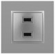 Розетка 2хUSB type A без рамки Эра Эра Elegance 14-4110-03