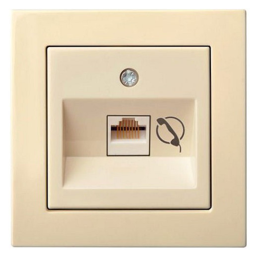 Розетка телефонная RJ-11 без рамки LIREGUS EPSILON 28-080