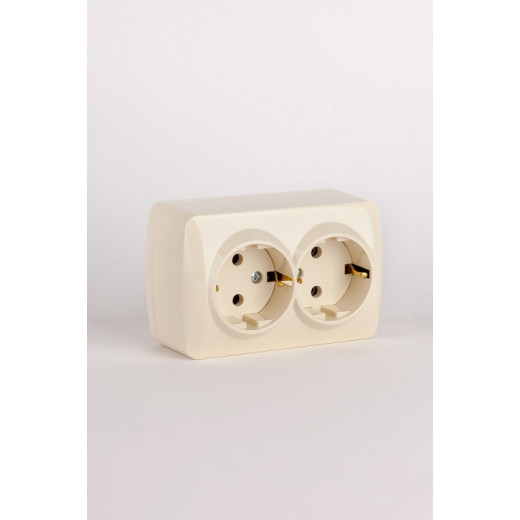 Розетка двойная с заземлением Elbi Eleсtriс Alsu 7 504-010300-907