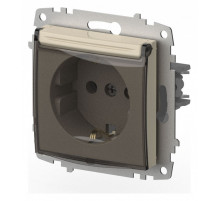 Розетка с заземлением с крышкой, без рамки Elbi Eleсtriс Zena Vega 609-010300-218