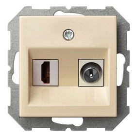 ТВ-розетка и розетка HDMI без рамки LIREGUS EPSILON 28-0851