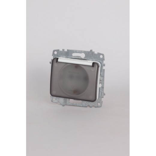 Розетка с заземлением с крышкой, без рамки Elbi Eleсtriс Jazz 607-010200-218