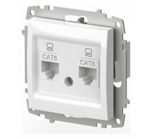 Розетка двойная Ethernet RJ-45 без рамки Elbi Eleсtriс Zena Vega 609-015600-248