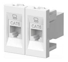Розетка двойная Ethernet RJ-45 без рамки Elbi Eleсtriс Moda Vox 611-040232-248