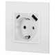 Розетка с заземлением и со шторкой и 2хUSB, без рамки Эра Эра Elegance 14-4108-01М