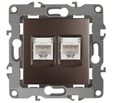 Розетка двойная Ethernet RJ-45 без рамки Эра Эра 12 12-3108-13