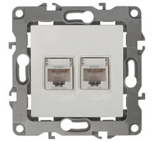 Розетка двойная Ethernet RJ-45 без рамки Эра Эра 12 12-3108-01