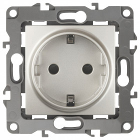 Розетка с заземлением, без рамки Эра Эра 12 12-2101-15