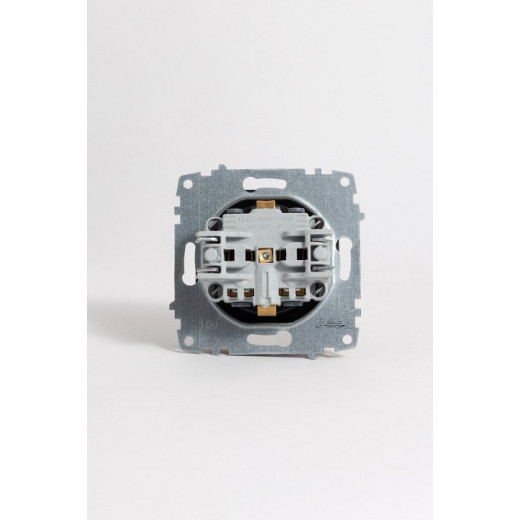 Розетка с заземлением и со шторкой, без рамки с крышкой Elbi Eleсtriс Zena Vega 609-014800-219