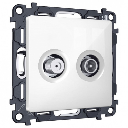 ТВ-розетка и SAT-розетка оконечная без рамки Ambrella Volt MA MA113310