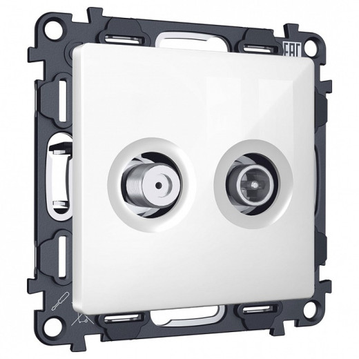 ТВ-розетка и SAT-розетка оконечная без рамки Ambrella Volt MA MA113310