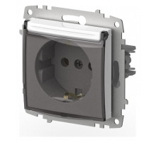 Розетка с заземлением с крышкой, без рамки Elbi Eleсtriс Zena Vega 609-015600-218