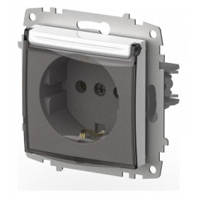 Розетка с заземлением с крышкой, без рамки Elbi Eleсtriс Zena Vega 609-015600-218