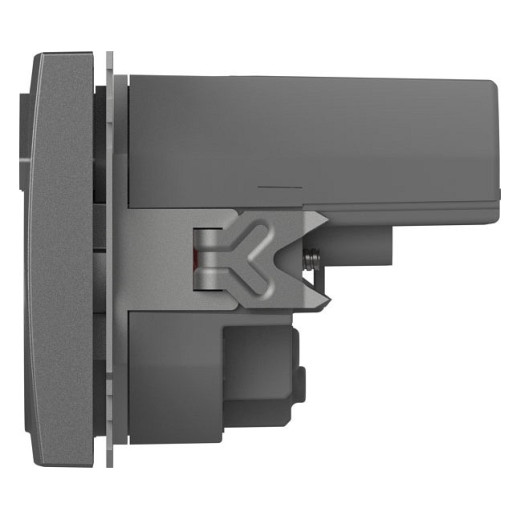 Розетка с заземлением и со шторкой и 2хUSB type A, без рамки Elbi Eleсtriс Zena Vega 609-011000-317