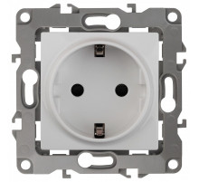 Розетка с заземлением и со шторкой, без рамки Эра Эра 12 12-2002-01