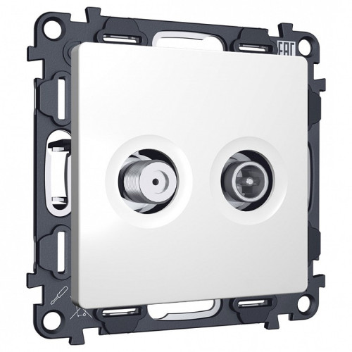 ТВ-розетка и SAT-розетка оконечная без рамки Ambrella Volt MA MA133310