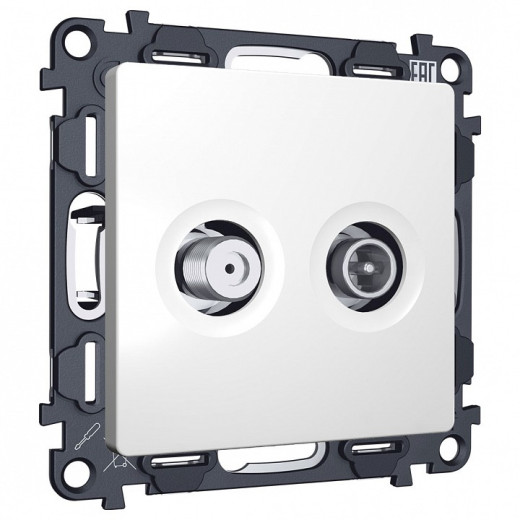 ТВ-розетка и SAT-розетка оконечная без рамки Ambrella Volt MA MA133310