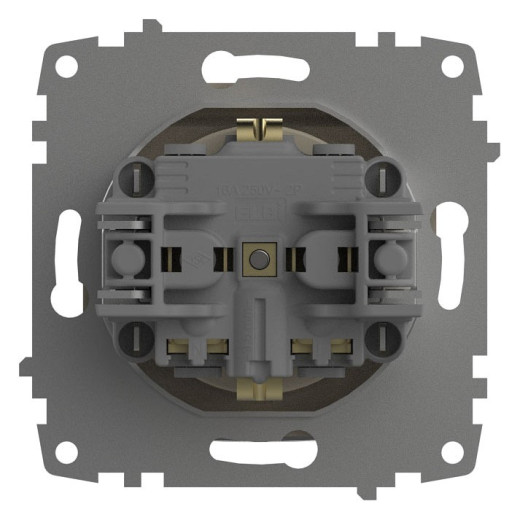 Розетка с заземлением с крышкой, без рамки Elbi Eleсtriс Zena Vega 609-010300-218