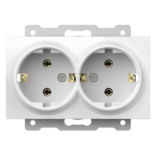 Розетка двойная с заземлением, без рамки Elbi Eleсtriс Zena Vega 609-015600-907