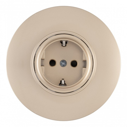 Розетка с заземлением и со шторкой Arte Milano SET08-1 SET08-1-40-1 shampan