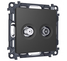 ТВ-розетка и SAT-розетка оконечная без рамки Ambrella Volt ALFA MA913310