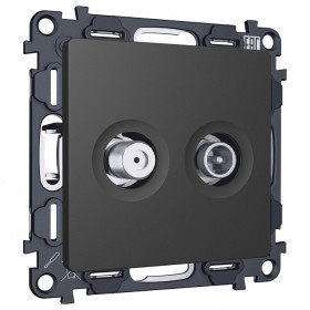 ТВ-розетка и SAT-розетка оконечная без рамки Ambrella Volt ALFA MA913310