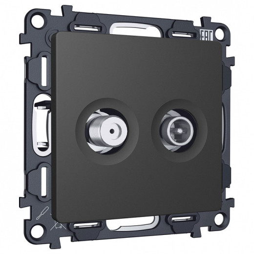 ТВ-розетка и SAT-розетка оконечная без рамки Ambrella Volt ALFA MA913310