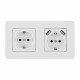 Розетка с заземлением и со шторкой и 2хUSB Arte Milano SET16-2 SET16-2-47-1-40-1 white