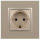 Розетка с заземлением и со шторкой, без рамки Эра Эра Elegance 14-2102-04