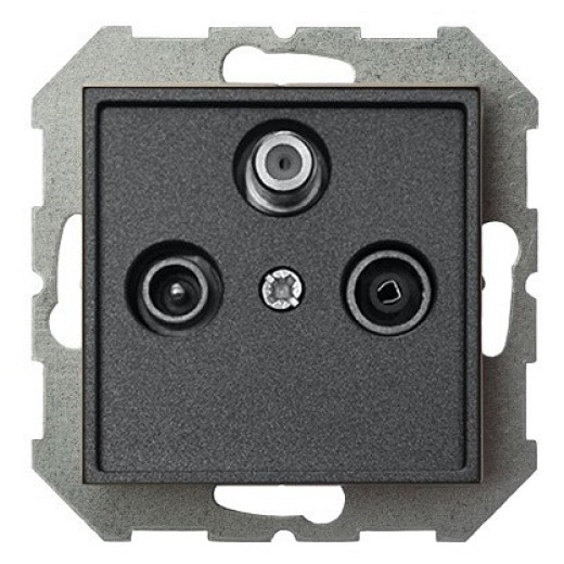 ТВ-розетка оконечные и розетка для радиоточки без рамки LIREGUS EPSILON 28-1134