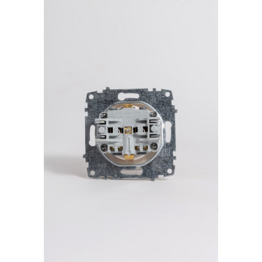 Розетка с заземлением с крышкой, без рамки Elbi Eleсtriс Zena Vega 609-012500-218